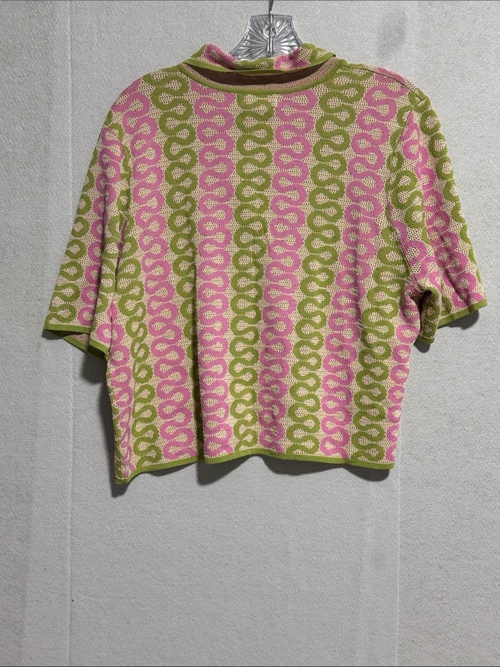 House of Harlow 1960 Festival Boho Pink & Green Knit Two-Piece Set - Picture 4 of 6
